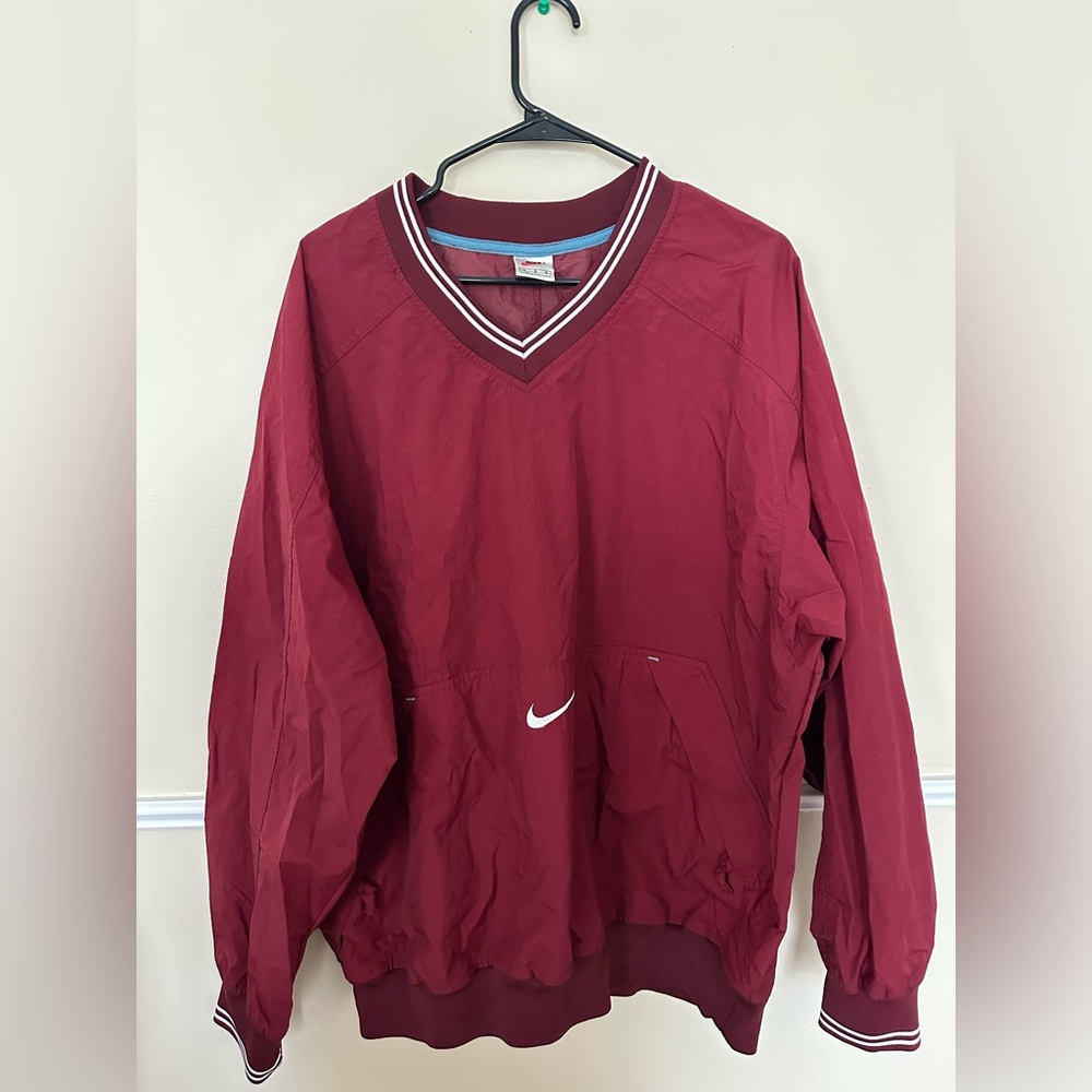 Vintage Maroon Nike Windbreaker Pullover Size L